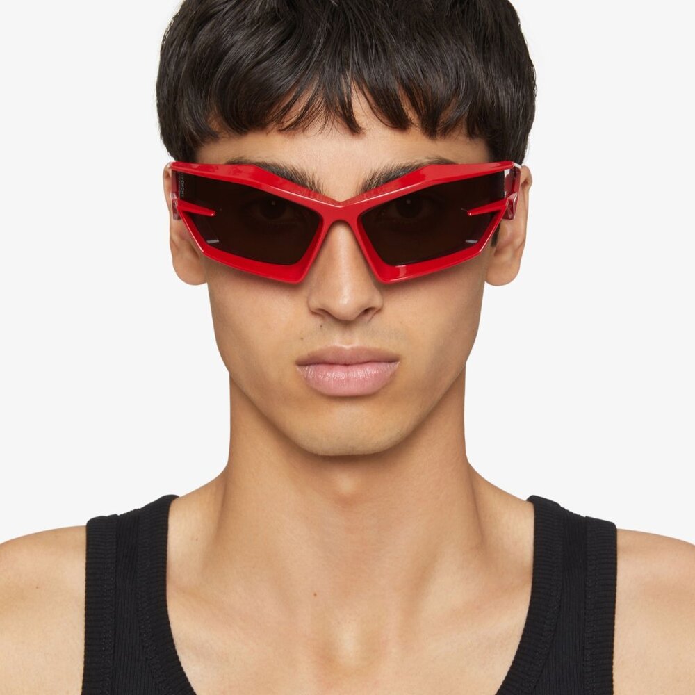 NEW GV40049U 66A GIVENCHY SUNGLASSES RED UNISEX RED EYEWEAR GIVENCHY